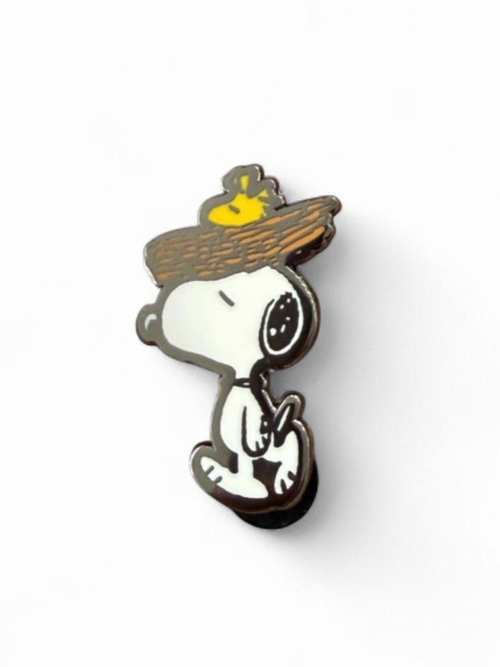 Peanuts Snoopy & Woodstock Enamel Pin - White and Yellow